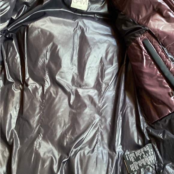 SAM. Genuine Fur hood trim Down jacket purple XS - Picture 7 of 10